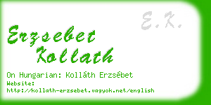 erzsebet kollath business card